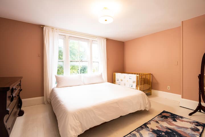 Master bedroom with crib