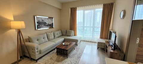 Entire apartment lovely and cozy high floor.