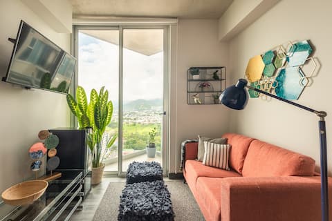 23 floor modern studio Sabana park a/c