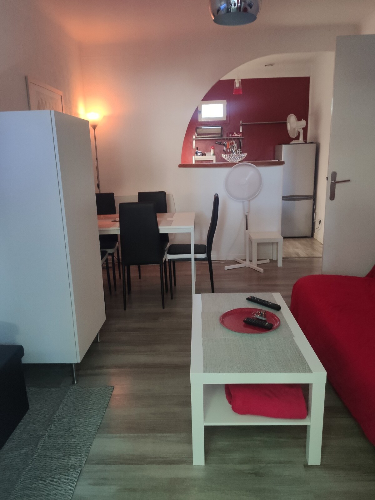 vista desde el salón desde la terraza. Un clic clac 140x190 cm