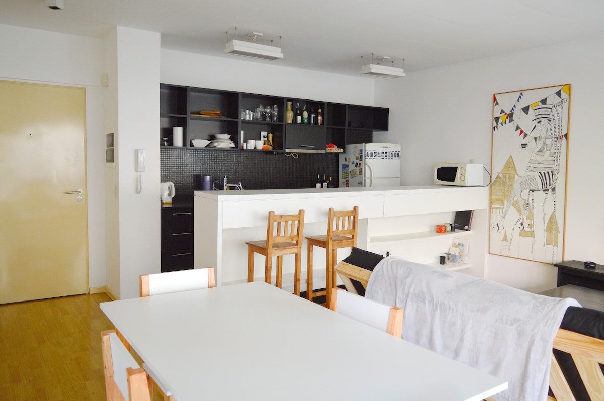 Departamento monoambiente en Chacarita con balcón y terraza