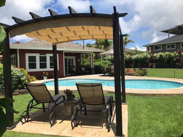 Poipu Beach Home & Guest House with Pool, Sleeps 9