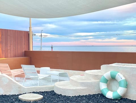 Seosaeng Ocean View Sensory Accommodation, One Team per Day, Free Hot Water Pool, Free BBQ, Wine Off