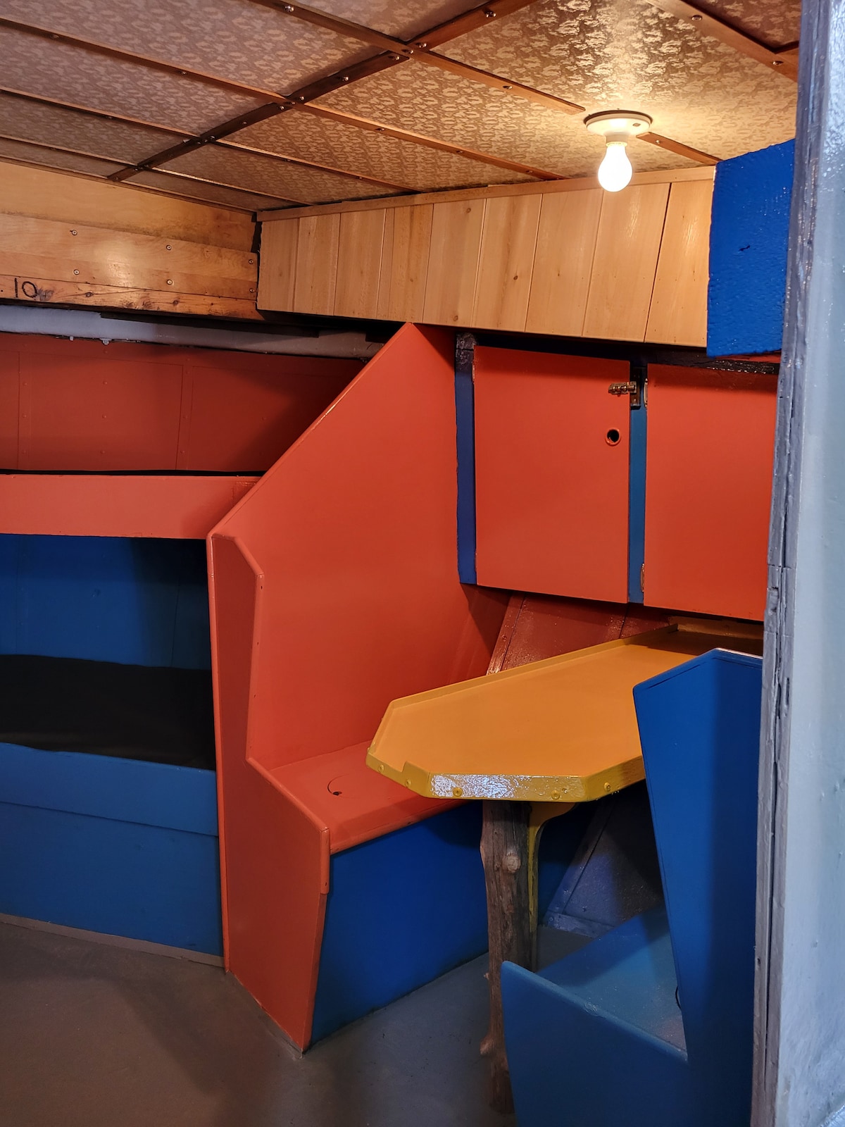 Cuddy of Boat - booth style table