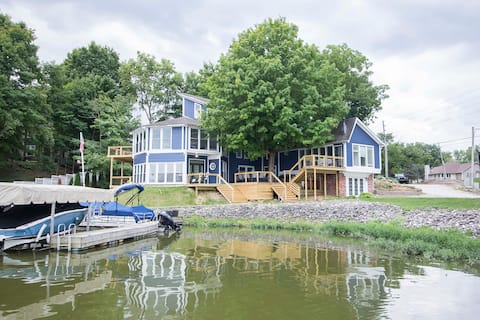 Morse Reservoir | Sleeps 20 | w/ Free Boat Slip