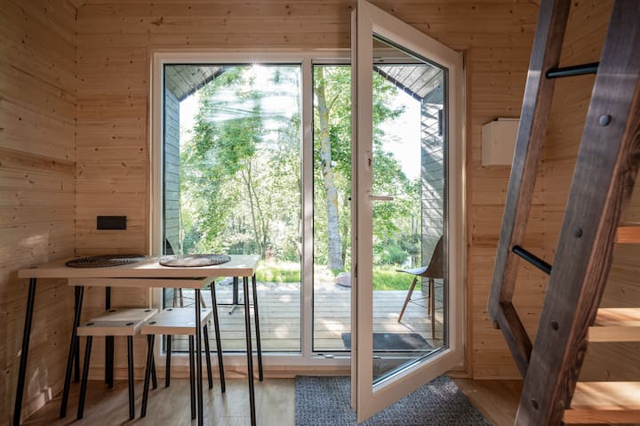 Rest Green Microhouse On A River Cliff! - Lituania
