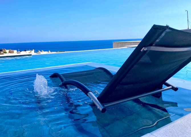 4 villas sea view pool complex 8 bedrooms