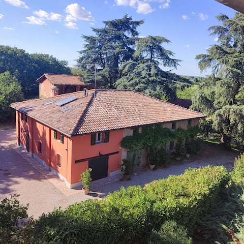 Country villa in lush greenery