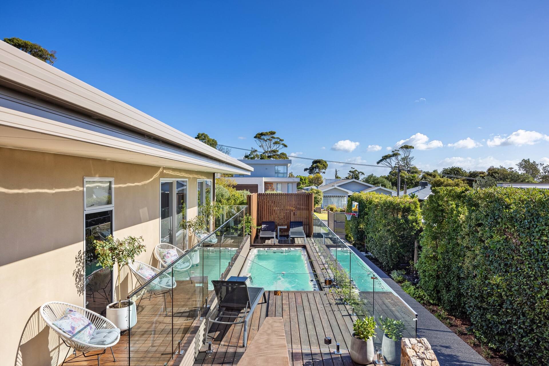 A stroll to the beach or enjoy the heated pool.