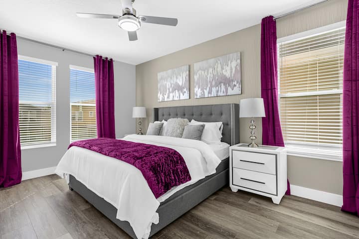 Elegant upstairs bedroom.