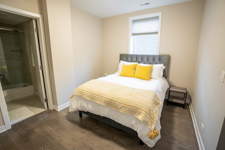 Fourth Bedroom with a Queen Bed and a Private Bathroom