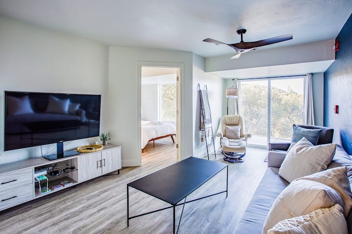 Downstairs TV room with Nintendo Switch and games as well as Apple TV