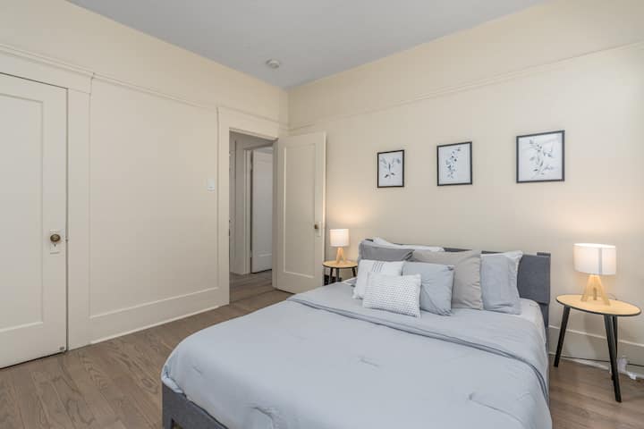Bedroom 2 with Queen Bed and Bathroom