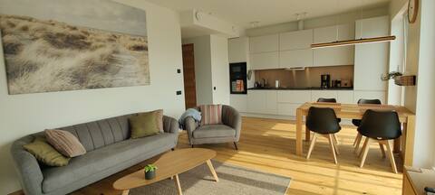 Modern beachfront rental in a new house