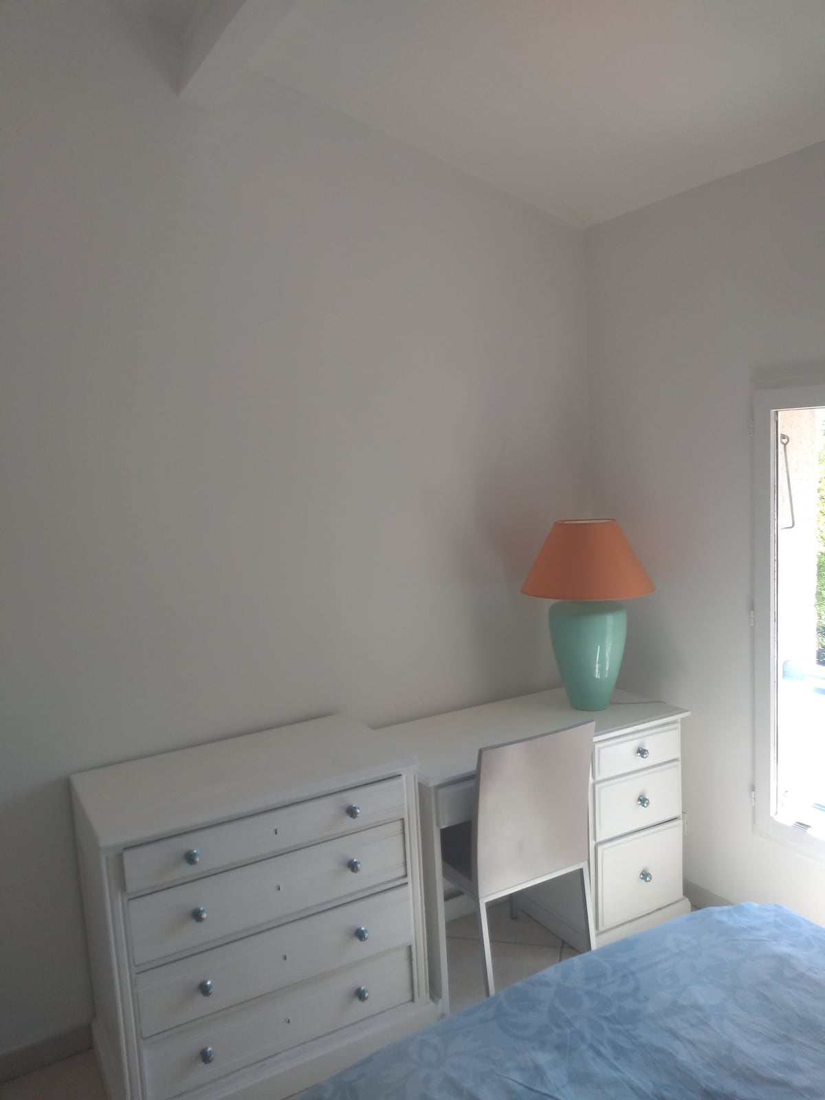 Sleeping area floor Room 3 with window and storage  