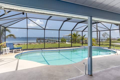 Waterfront Home with Pool + Private Dock