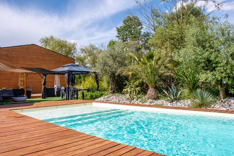 Beautiful farmhouse with a pool