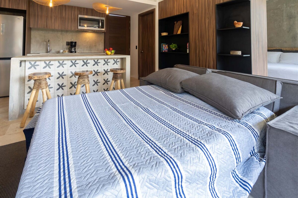 Un espacio versátil listo para invitados adicionales o noches de cine.