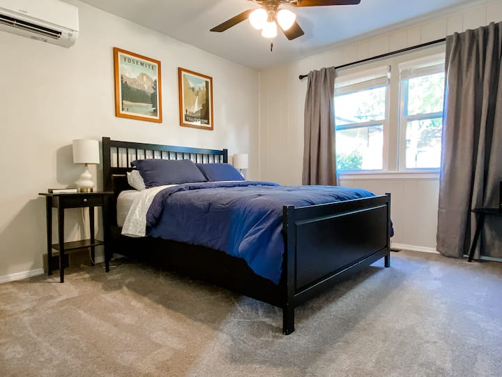 Main bedroom with queen bed.