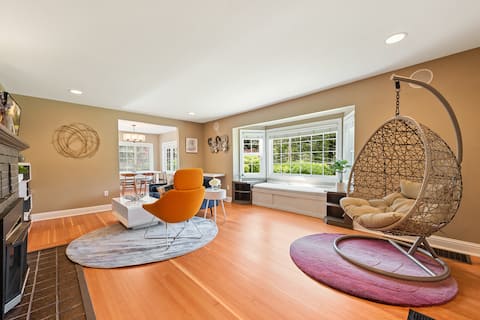 Private park in a cozy home next to I-90 huge yard