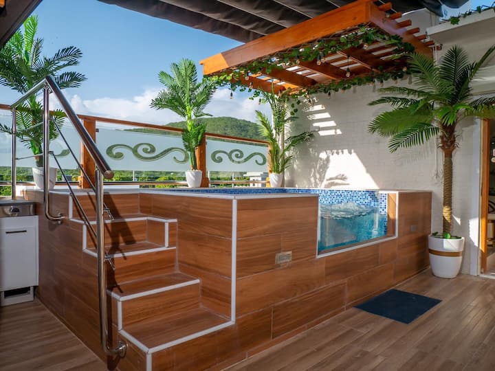 Luxury apartment in Bani with Terrace and Jacuzzi. Serviced apartments for Rent in Baní