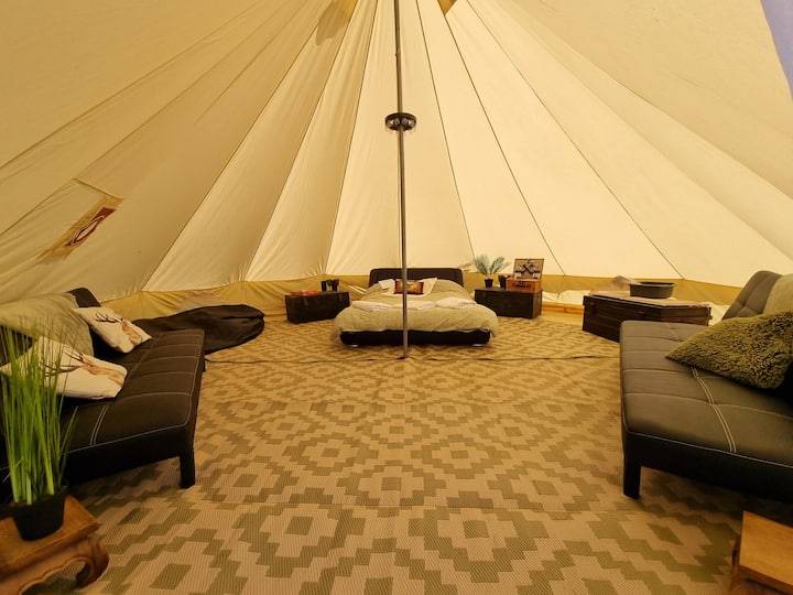Glamping In Style With  Home Comforts Bell Tent - Dorking