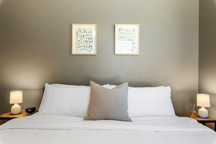 Main floor king bedded room