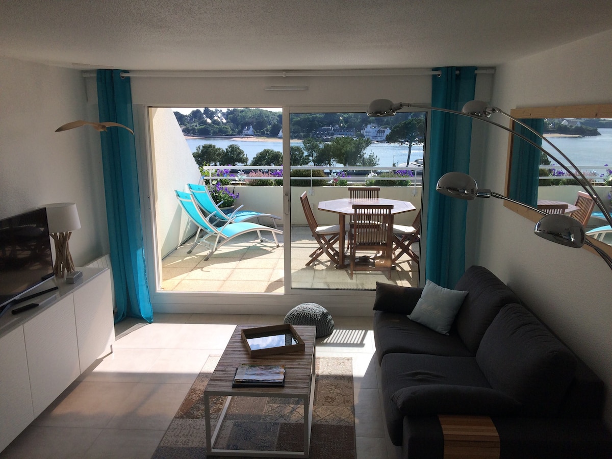 Top Airbnb: 2-bedroom apartment, Terrace, sea view, Guidel, Southern Brittany à Guidel
