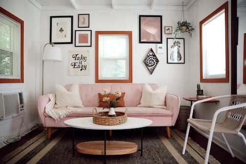 Popular Airbnb listing: Terracotta Tiny House in Heart of Art District in Plaza Shamrock