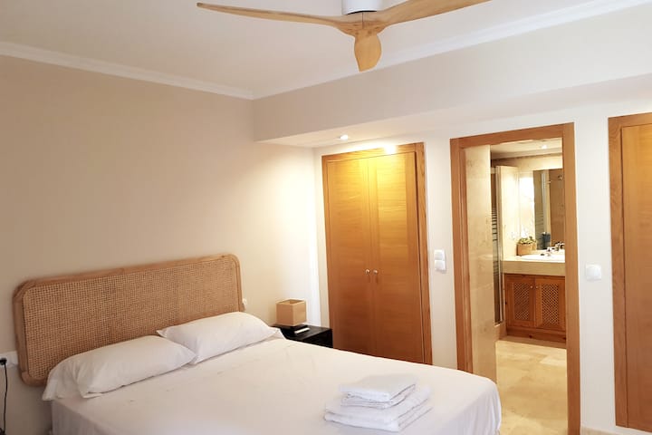 带独立卫生间的主卧。