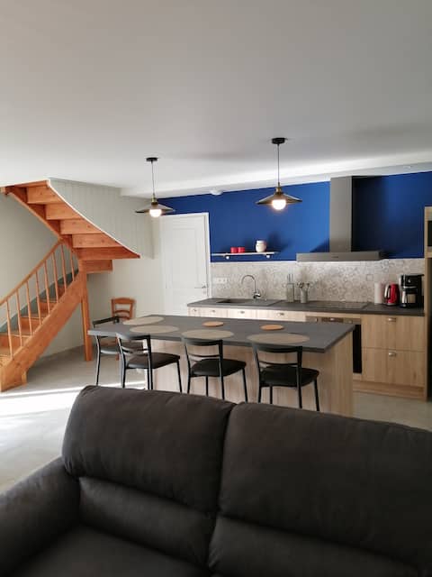 Gîte close to the sea in a typical village