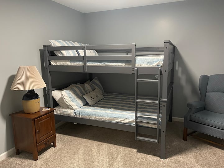 Second bedroom with brand new double bunk beds