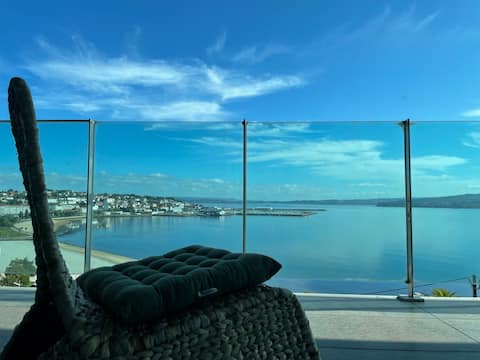 Apartment with an ocean and marina view