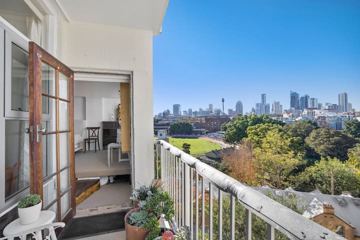 Schöne 1-Zimmer-Wohnung mit Blick auf die Stadt - Airbnb
