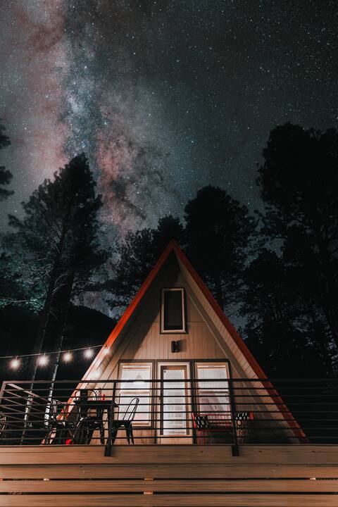 Modern A-Frame in Santa Fe National Forest