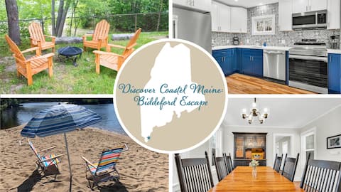 Home on Historical Island and Saco River (+ Gym)