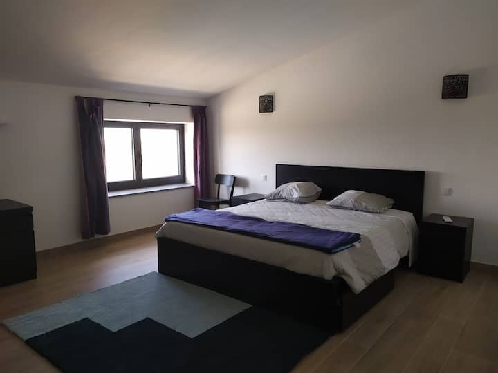 Suite #4 with king size bed and private bathroom
