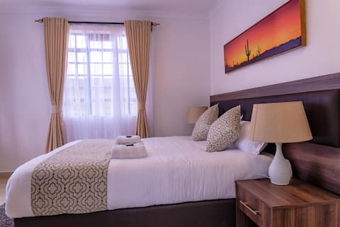 Cozy Amani Villa: Serene, Secure, Garden 2bdr Hse