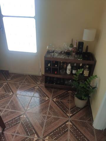 Casa de praia rústica com empregados