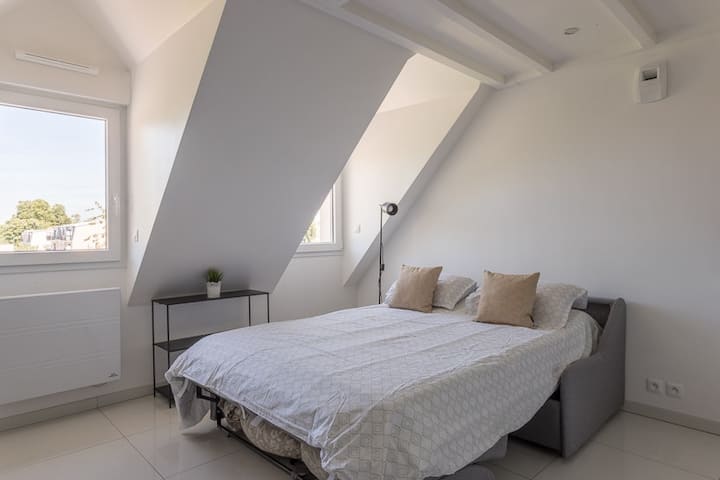 Studio 2 Couchages Mezzanine + Parking Gratuit - Noisiel