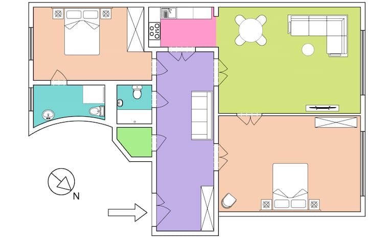 Spacious two-bedroom apartment in Old Town gallery image 2