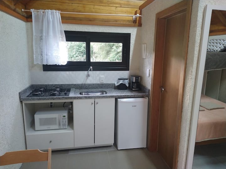 Cabana Em Meio Da Natureza Com Lareira Interna - Canela