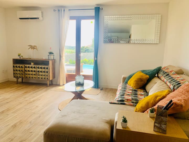 Maison Chaleureuse Avec Piscine, Jacuzzi Et Sauna - Mèze