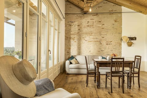 Large 4-person accommodation in a country house with vineyards