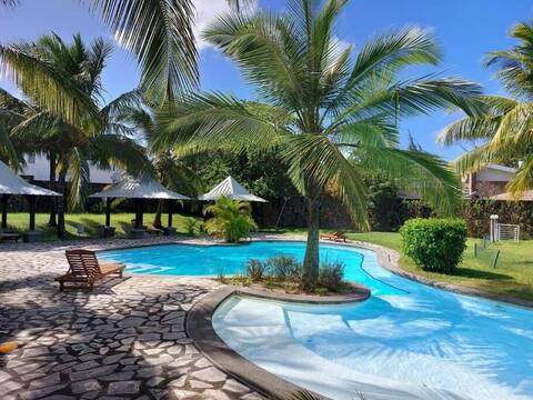 Comfortable apartment 2 minutes to the beach.