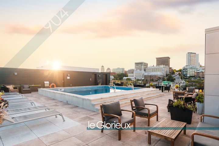 Glorieux 9th floor condo near Old Quebec with pool