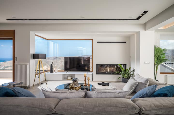 Luxury Hilltop Villa • Sea Views & Infinity Pool - Heraklion