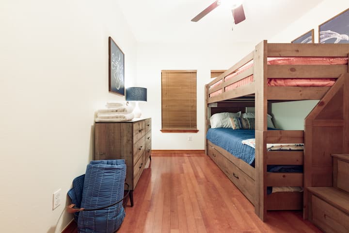 Bunk Room with full size beds, a twin trundle underneath.