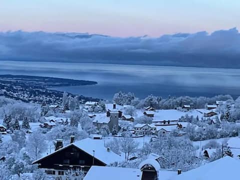 Cozy apartment in ski resort, panoramic lakeview