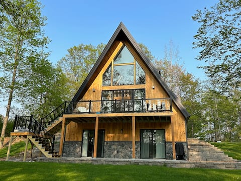 Modern Aframe on a Pristine Private Lake